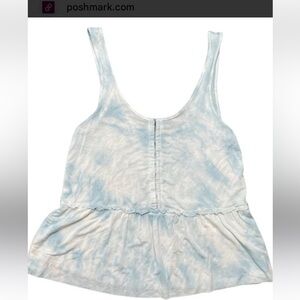American Eagle Outfitters Light Blue Peplum Tank